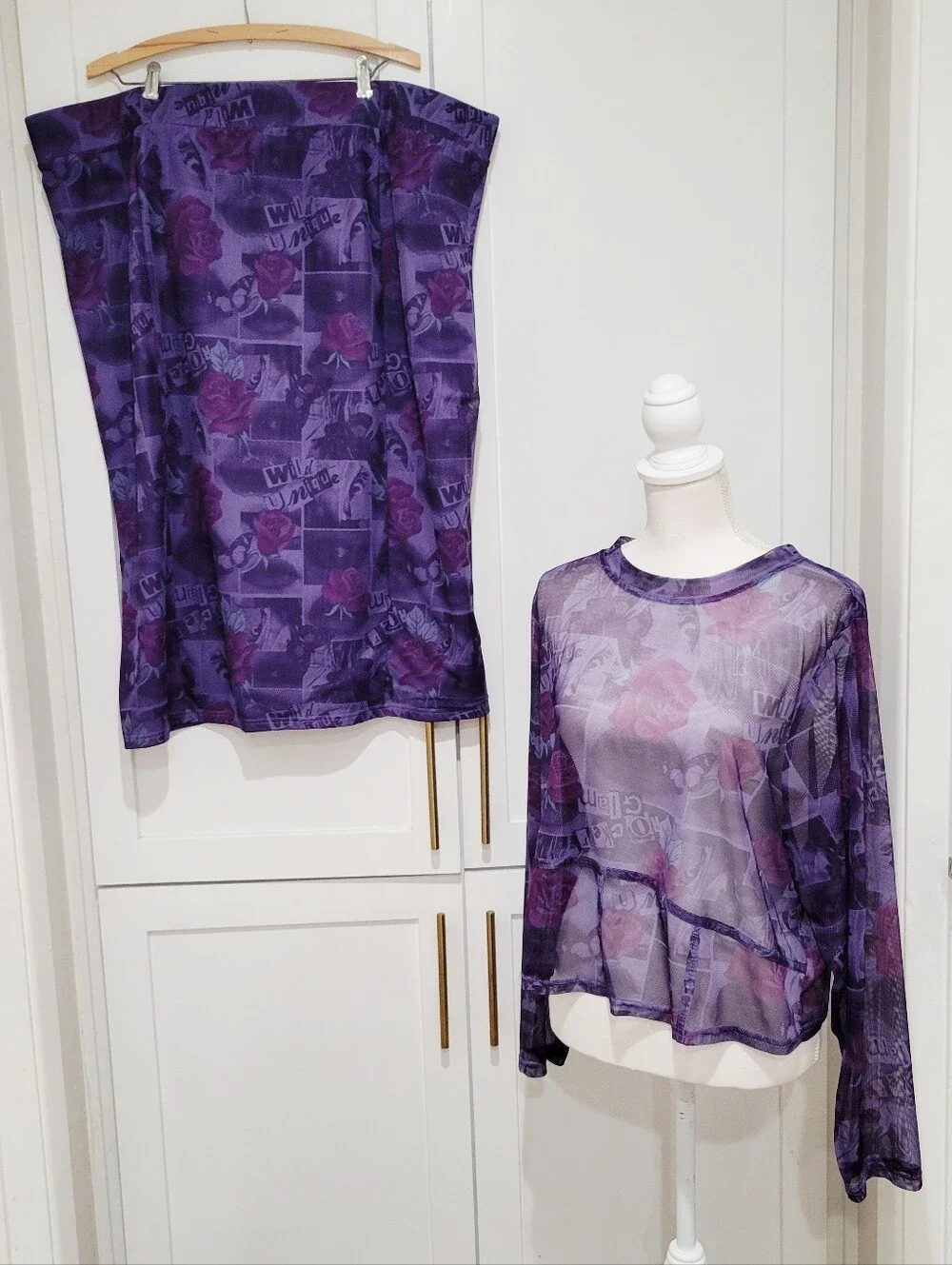 Torrid x Betsey Johnson 2-Piece Whimsigoth Purple Top & Skirt Set | Size 4 (26)